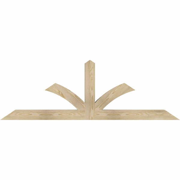 Ekena Millwork Richland Rough Sawn Timber Gable Bracket, Douglas Fir, 72"W x 24"H x 4"D x 4"F, 8/12 Pitch GBW072X24X0404RIC00RDF - main